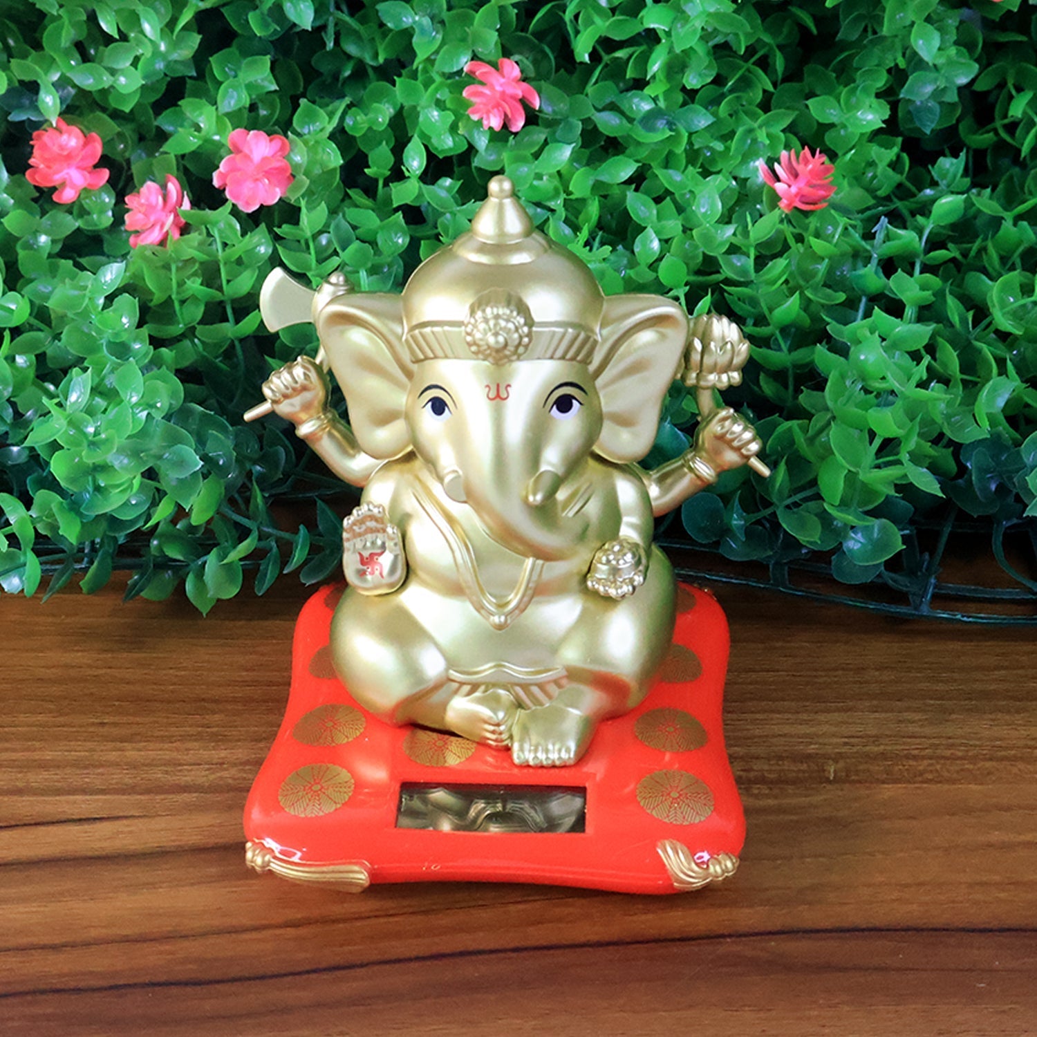 Decorative Religious Large Lord Ganesha Idol with Solar-Powered Base (1 Pc) Decorative Religious Large Lord Ganesha Idol with Solar-Powered Base (1 Pc)